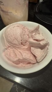 Strawberry Ice Cream in Bowl